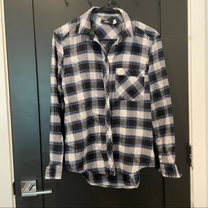 Blue plaid BDG flannel